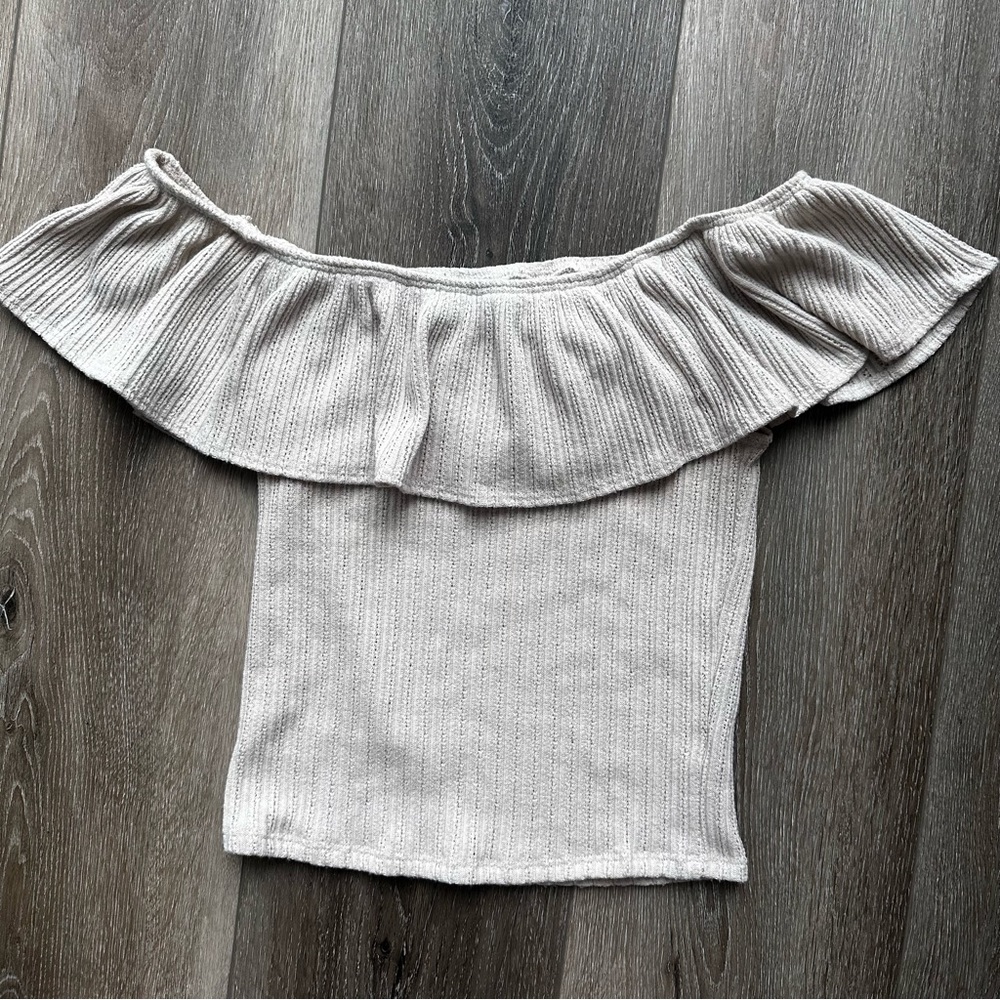 Off the shoulder crop top size small